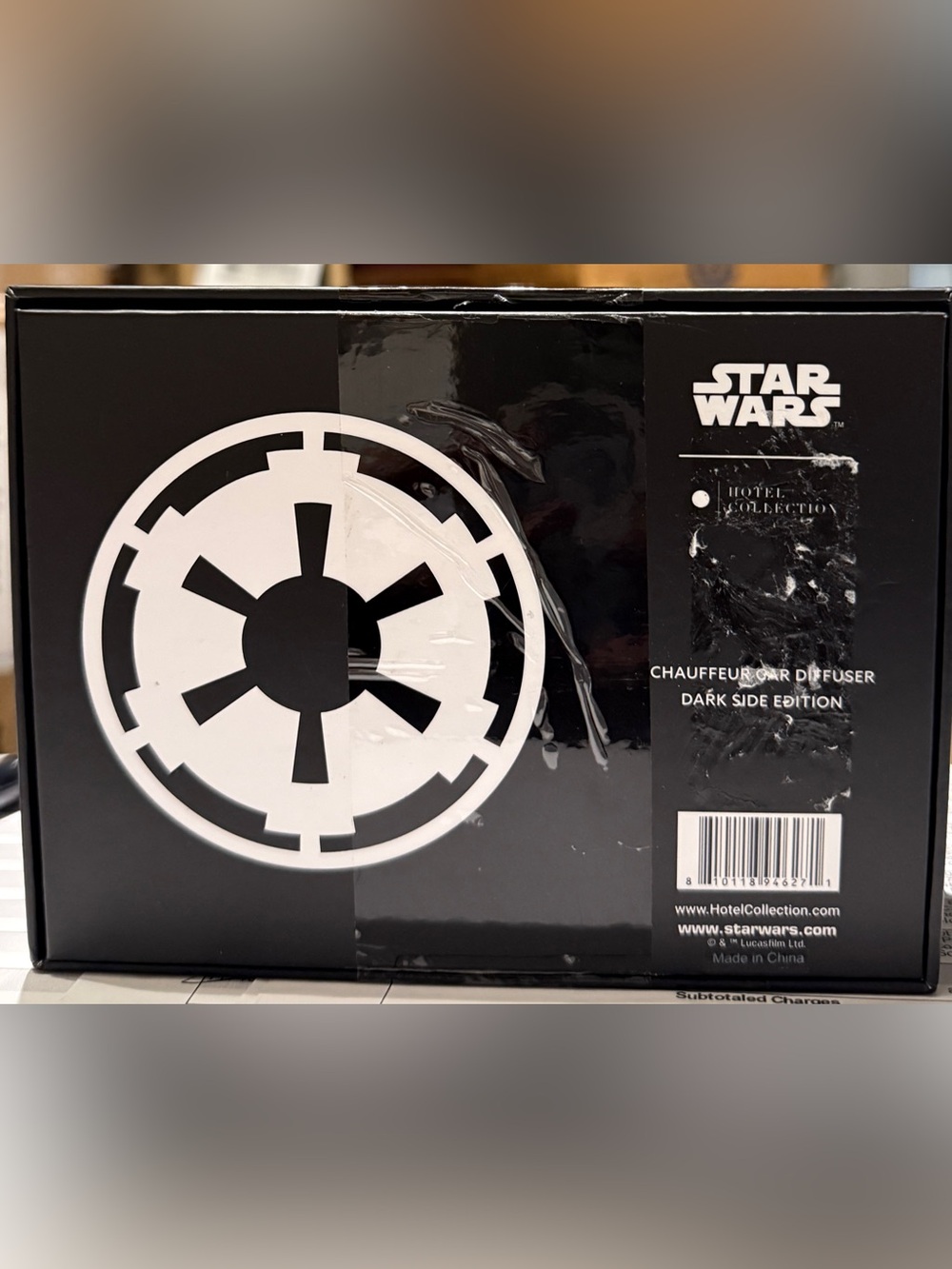 Star Wars Dark Side Edition Chauffeur Car Diffuser - New Open Box